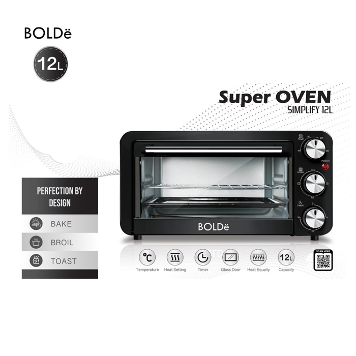 Bolde Super Oven Simplify 12 L - Hitam